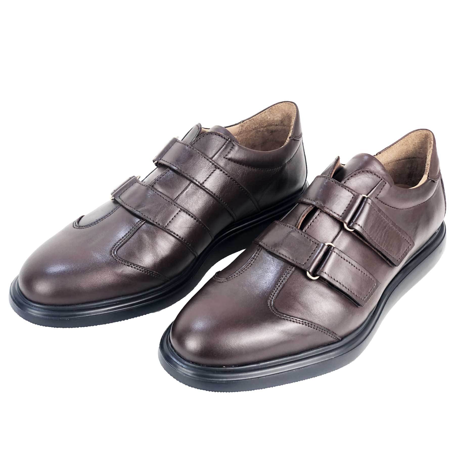BSK462-015 - Chaussure cuir MARRON - deluxe-maroc