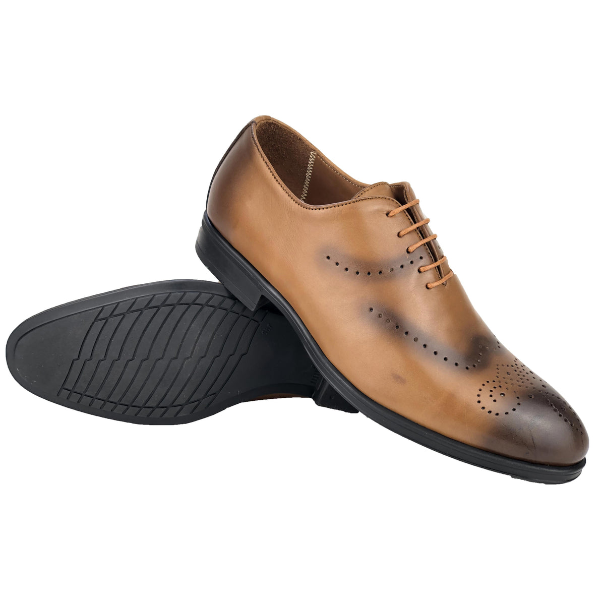 CH0067-015 - Chaussure cuir taba - deluxe-maroc