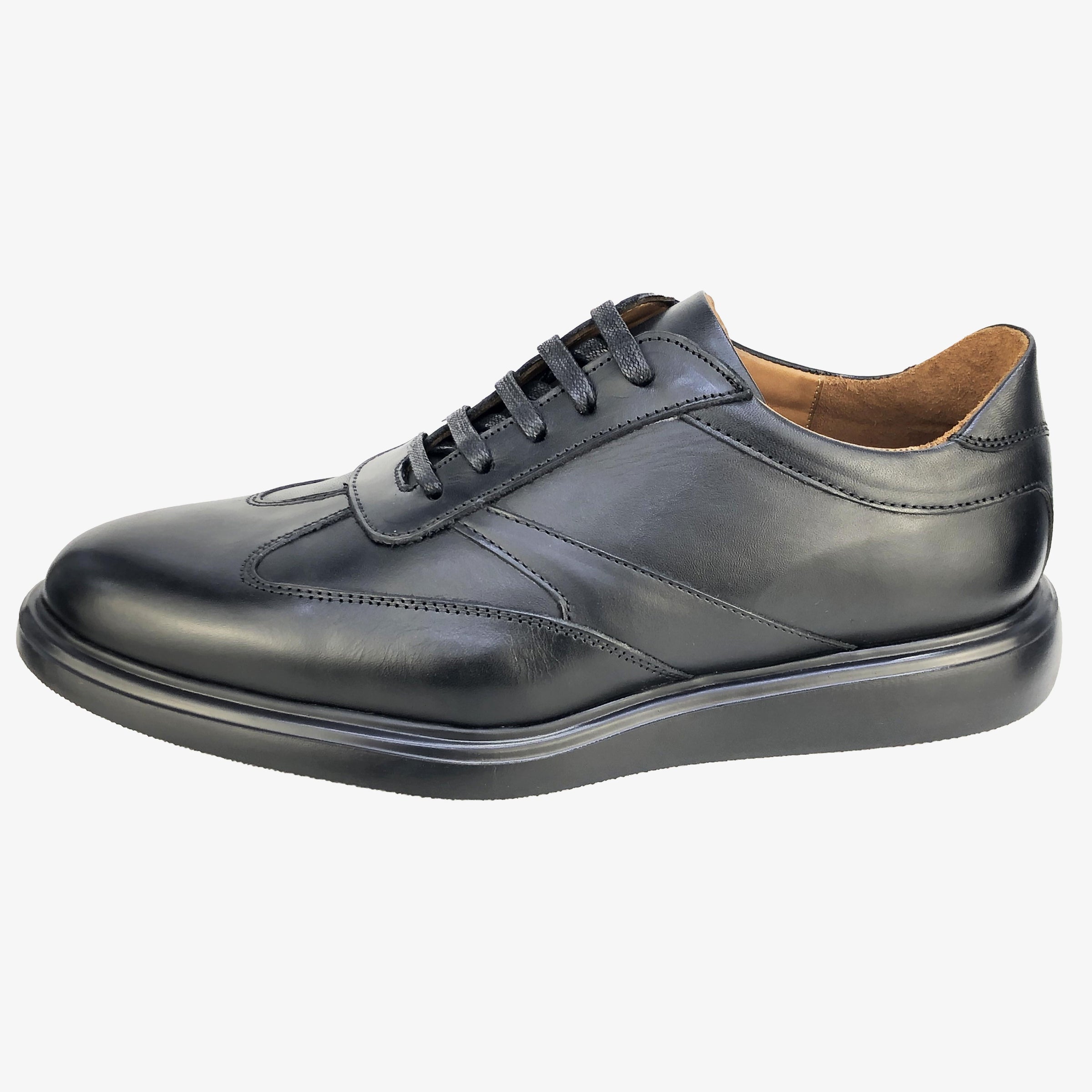 BSK422-015 - Chaussure cuir NOIR - deluxe-maroc