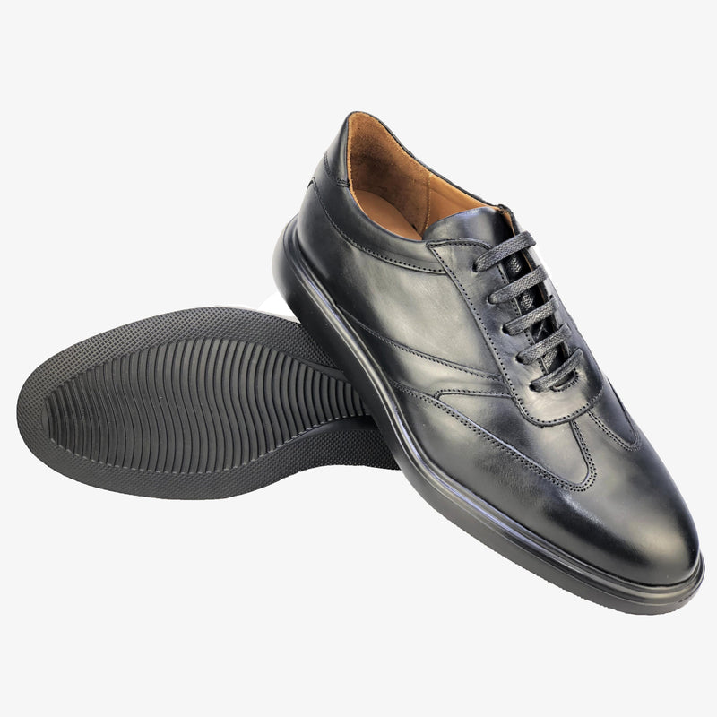 BSK422-015 - Chaussure cuir NOIR - deluxe-maroc