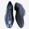 CH01-019  - Chaussure Cuir Grainé bleu - deluxe-maroc