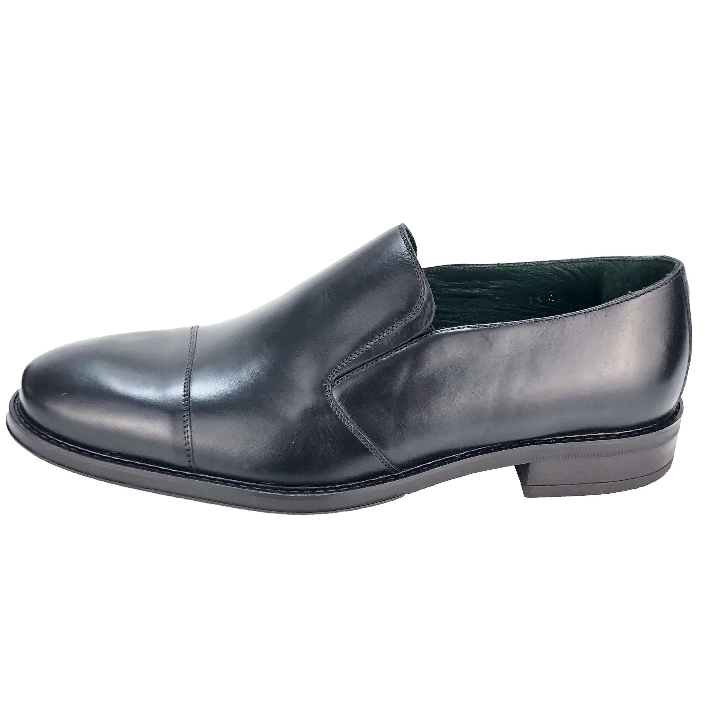 CH013-019  - Chaussure Cuir Noir - deluxe-maroc