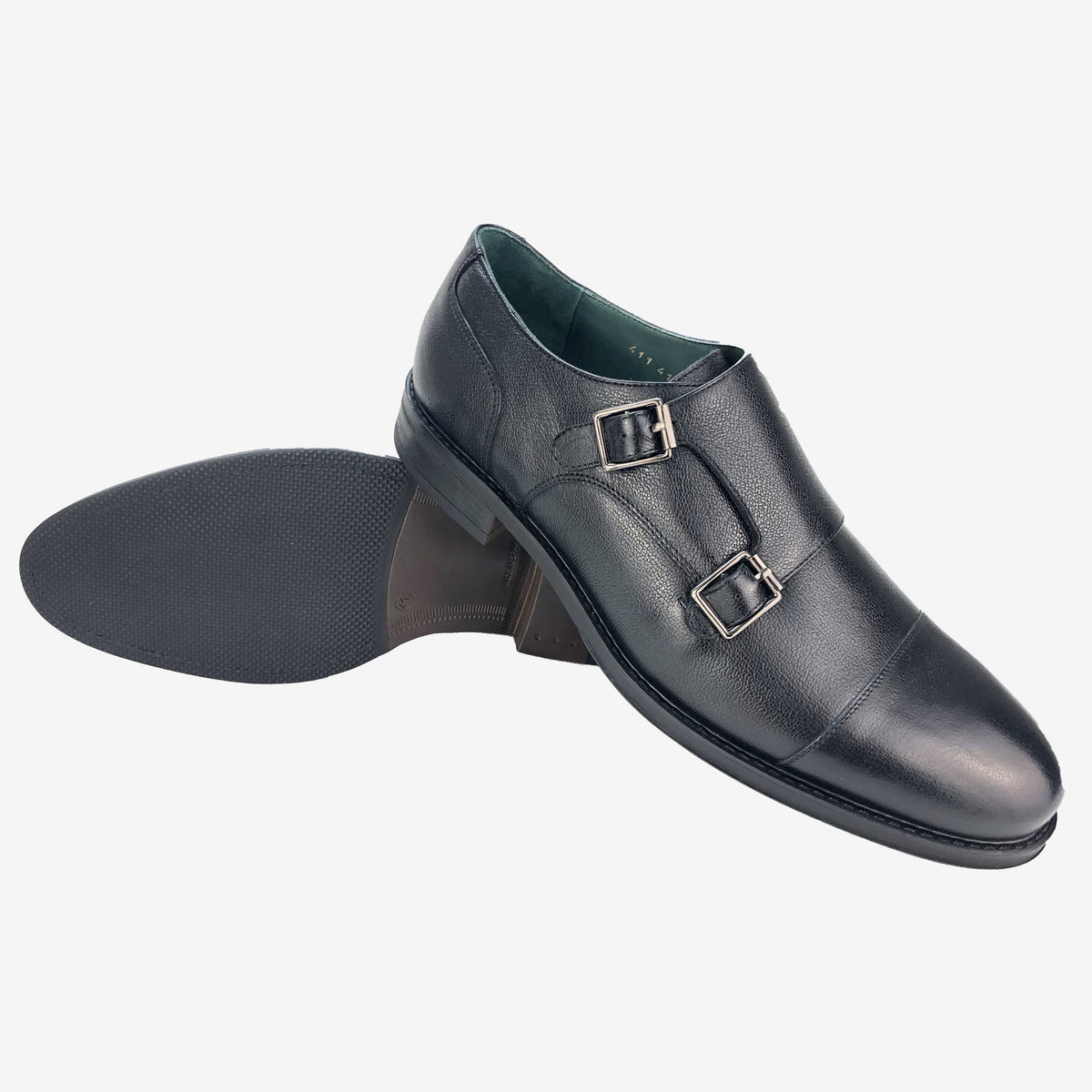 CH411-019  - Chaussure Cuir Noir - deluxe-maroc