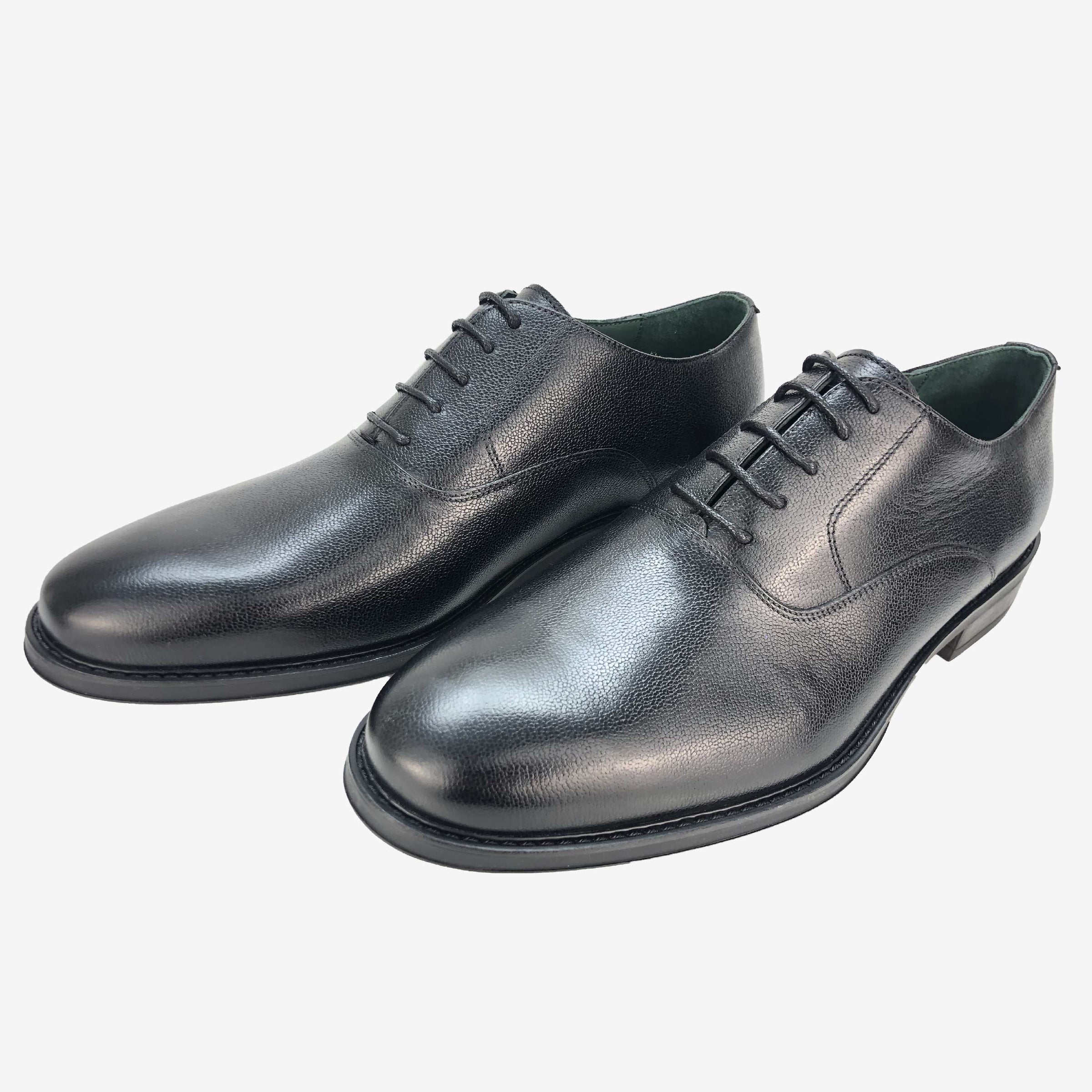 CH01-019  - Chaussure Cuir Noir - deluxe-maroc