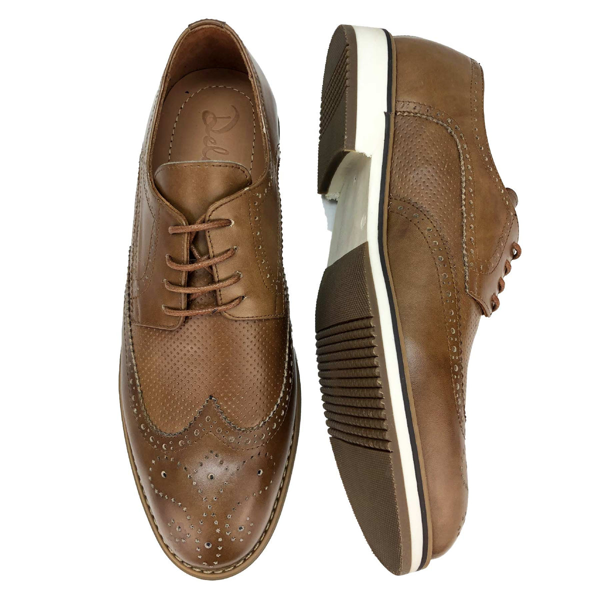 CH201-020 Chaussure Cuir Taba - deluxe-maroc