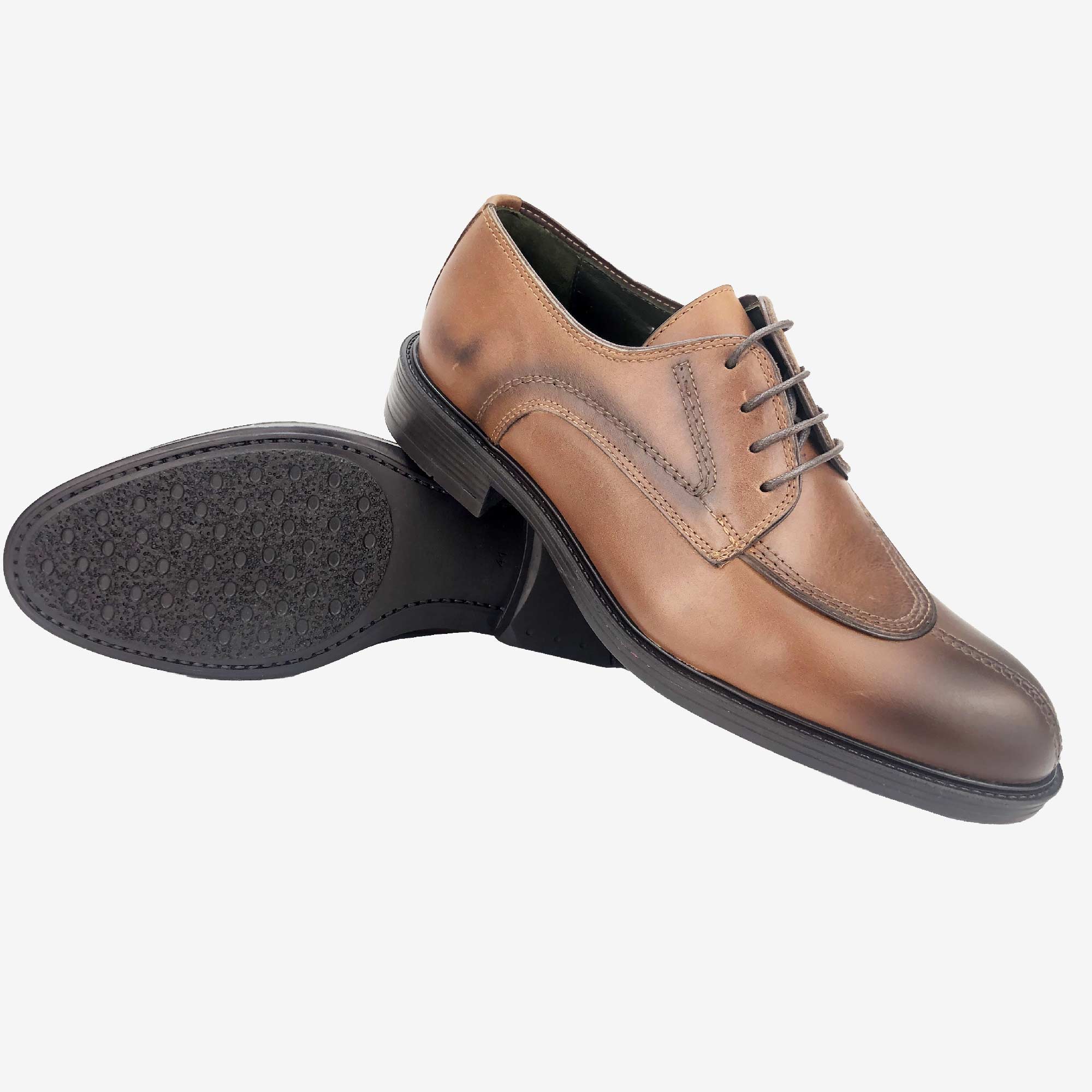CH1301-015 - Chaussure cuir Taba - deluxe-maroc