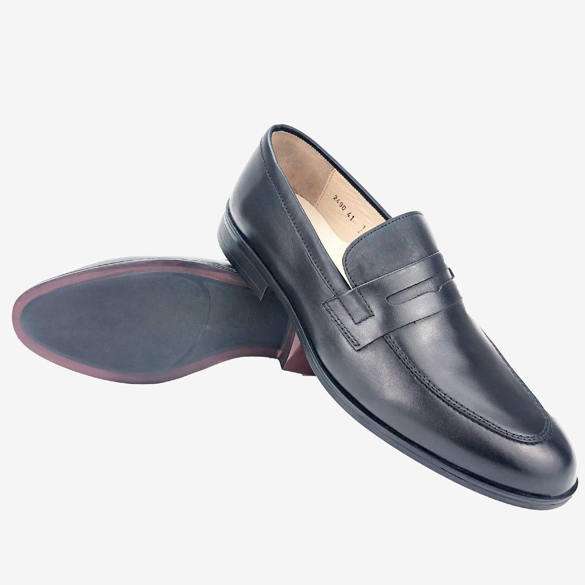 CH2490-015 - Chaussure Cuir Noir - deluxe-maroc