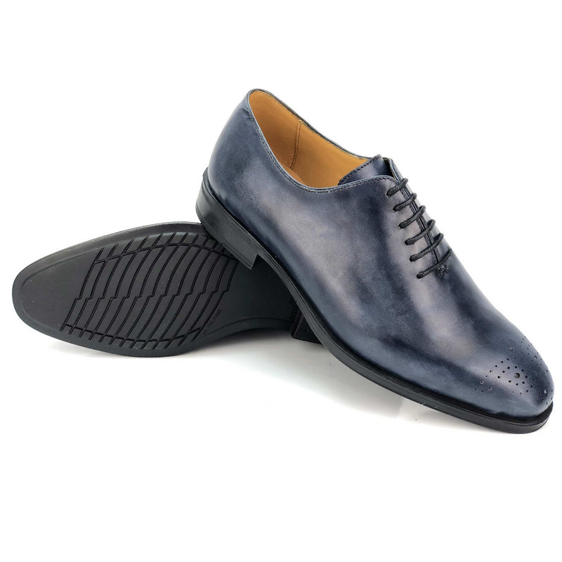 CH011-022 Chaussure Cuir Bleu - deluxe-maroc