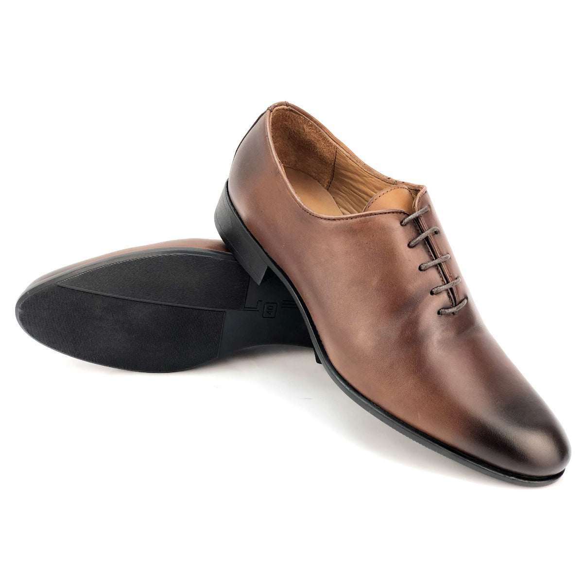CH587-015 - Chaussure cuir Tabac - deluxe-maroc