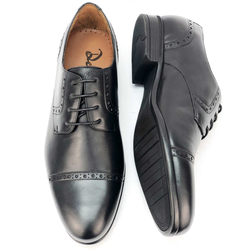 CH05-019  - Chaussure Cuir Noir - deluxe-maroc