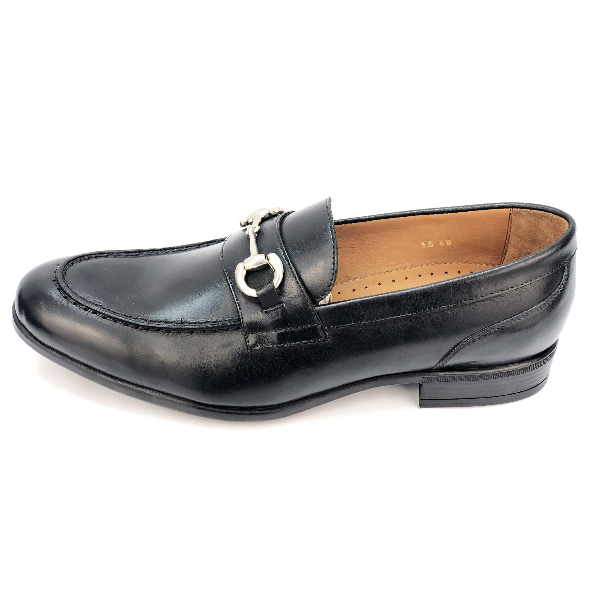 CH015-019  - Chaussure Cuir Noir - deluxe-maroc